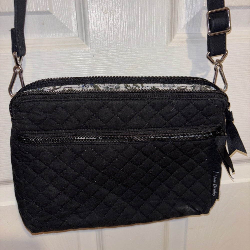 🖤 Vera Bradley Black Quilted Crossbody Bag 🖤